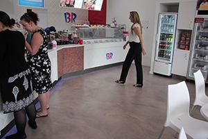 Epoxy flooring examples - decorative resin flooring in retail outlets