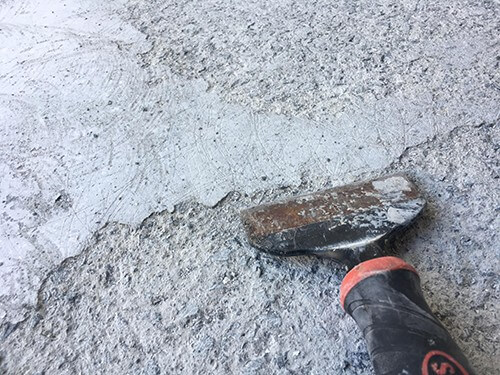 Poor concrete floor
